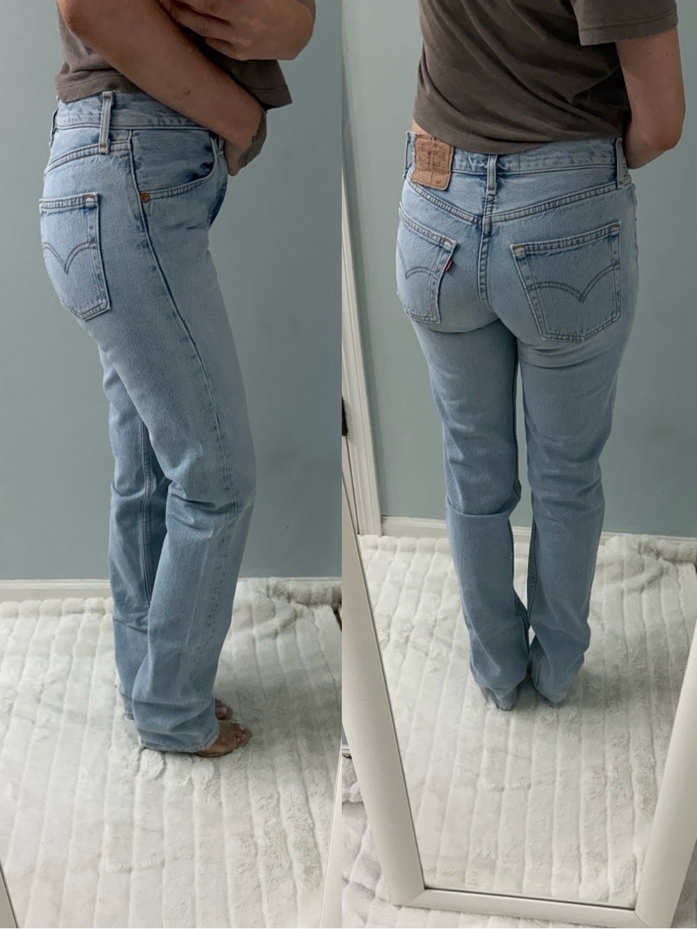 Vintage Levis 501 Jeans Light Faded Blue 24 25